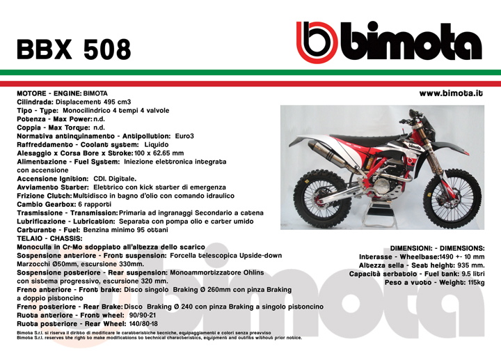 Мотоцикл Bimota Bimota BBX 50 8 2012 2012