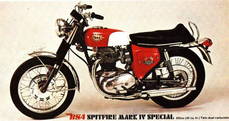 Мотоцикл BSA pitfire 650 Special 1966 фото