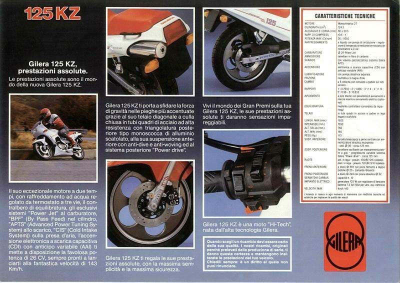 Мотоцикл Gilera KZ 125 1986 фото