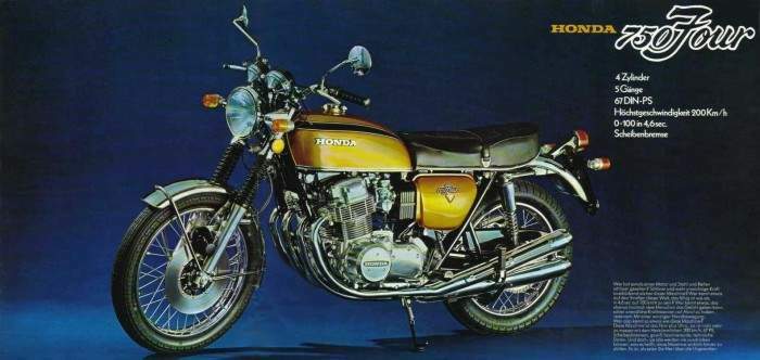 Мотоцикл Honda CB 750 Four K2 1972 фото