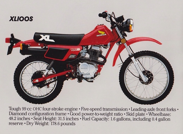 Мотоцикл Honda XL 100 S 1984