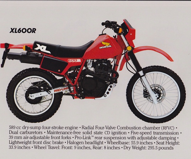 Мотоцикл Honda XL 600 R 1984