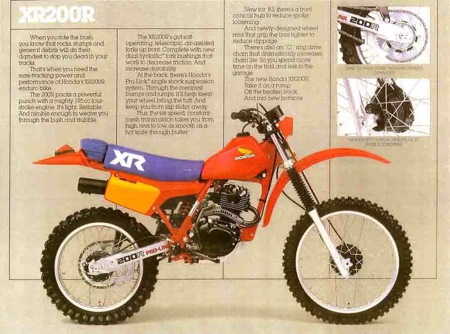 Мотоцикл Honda XR 200R 1983 фото