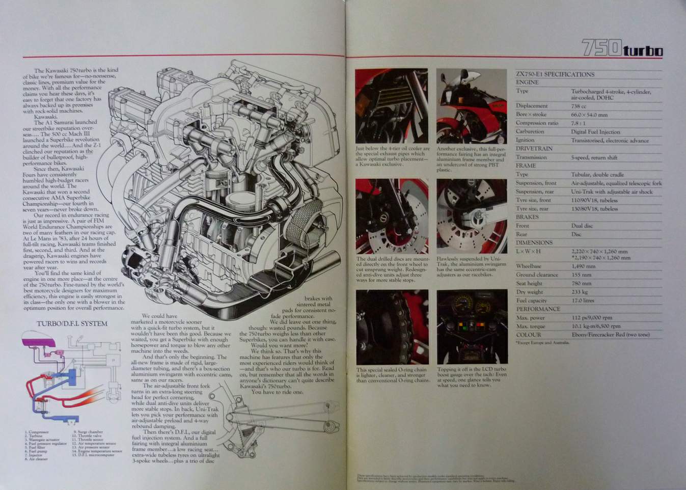 Мотоцикл Kawasaki GPz 750 Turbo 1983 фото