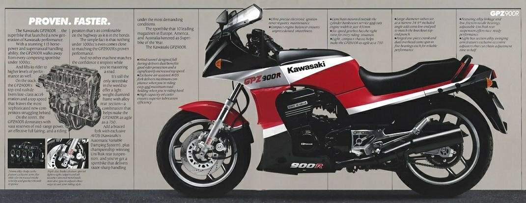 Мотоцикл Kawasaki GPz 900R Ninja 1986 фото