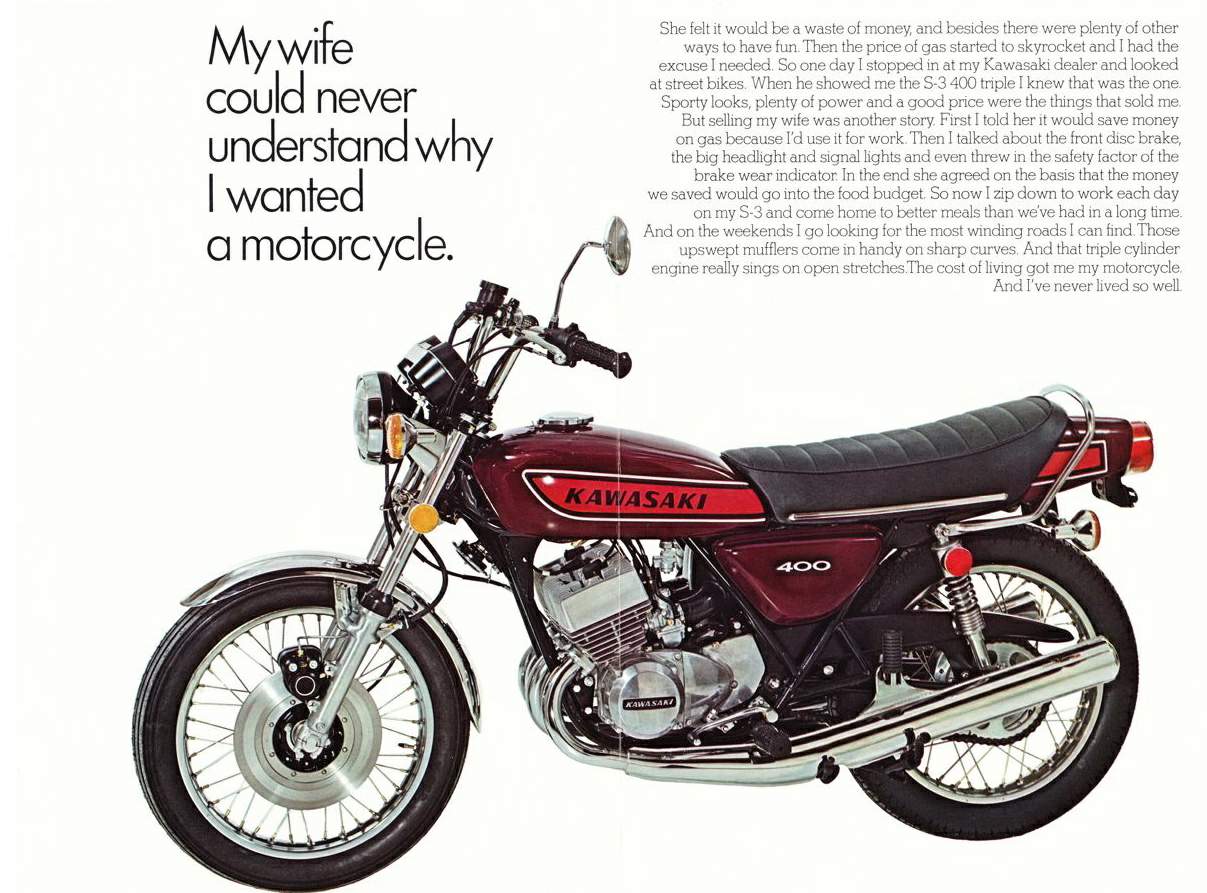Мотоцикл Kawasaki KH 400 1975 фото