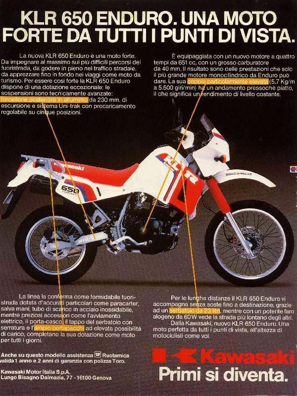 Мотоцикл Kawasaki KLR 650  1987 фото