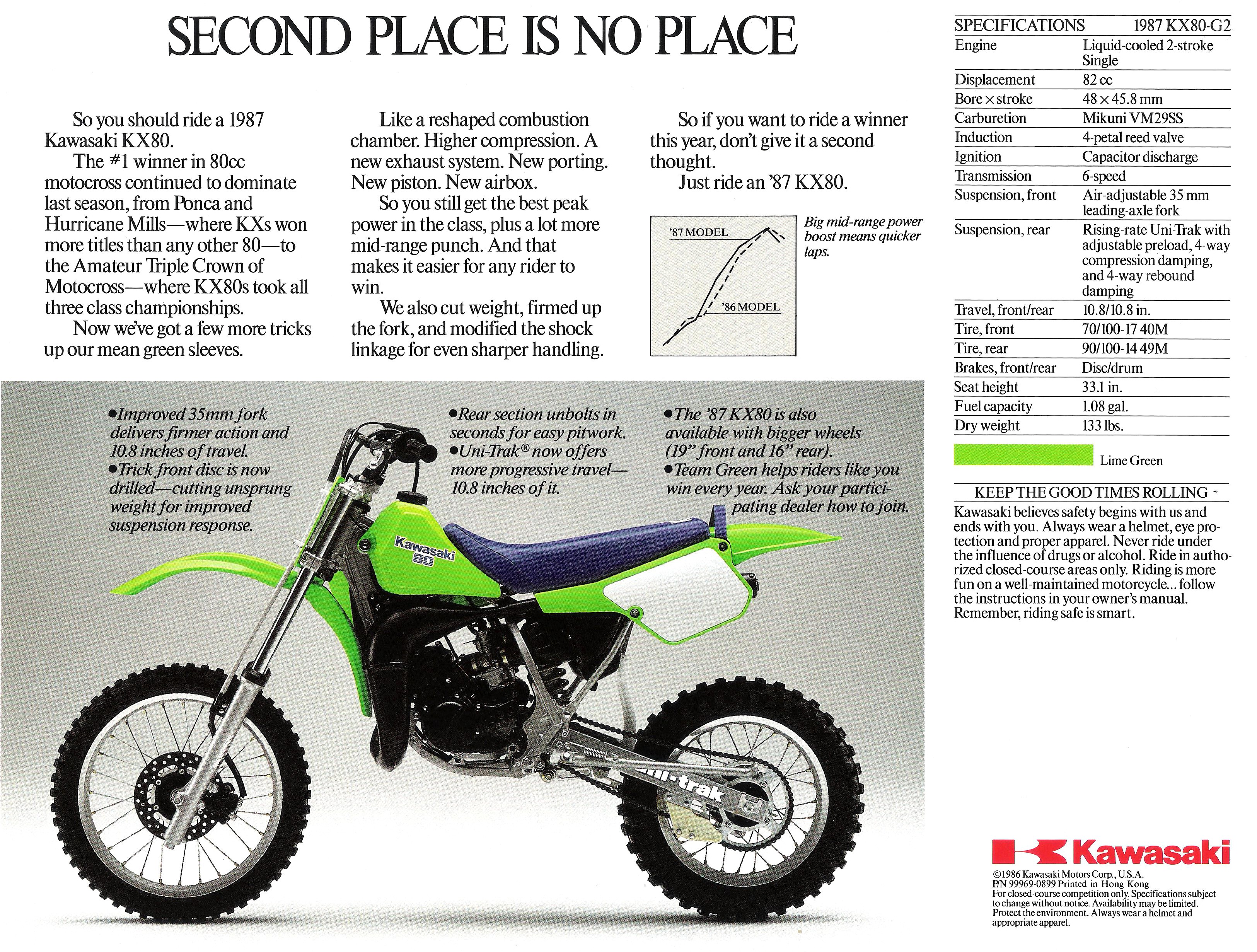 Мотоцикл Kawasaki KX 80 1987