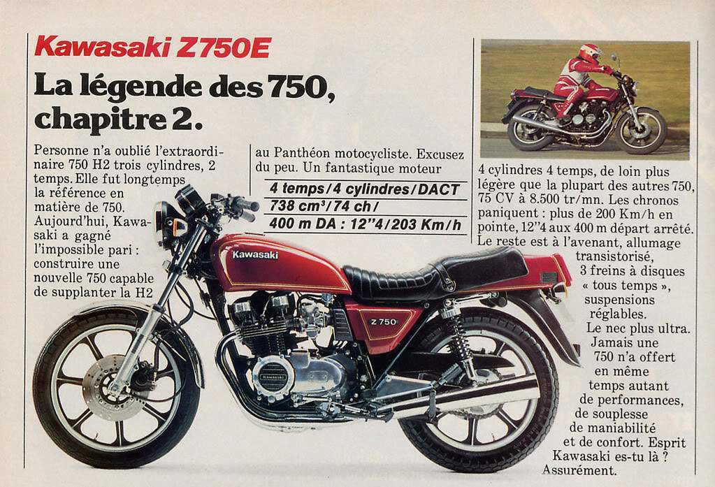 Мотоцикл Kawasaki Z 750E 1980 фото