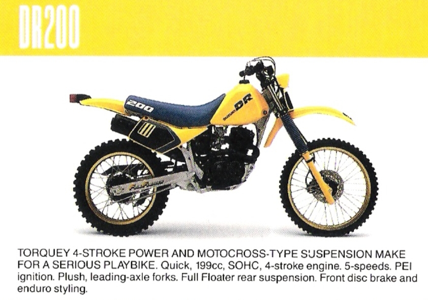 Мотоцикл Suzuki DR 200 1987