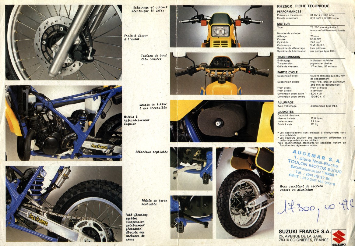 Мотоцикл Suzuki RH 250 1986 фото