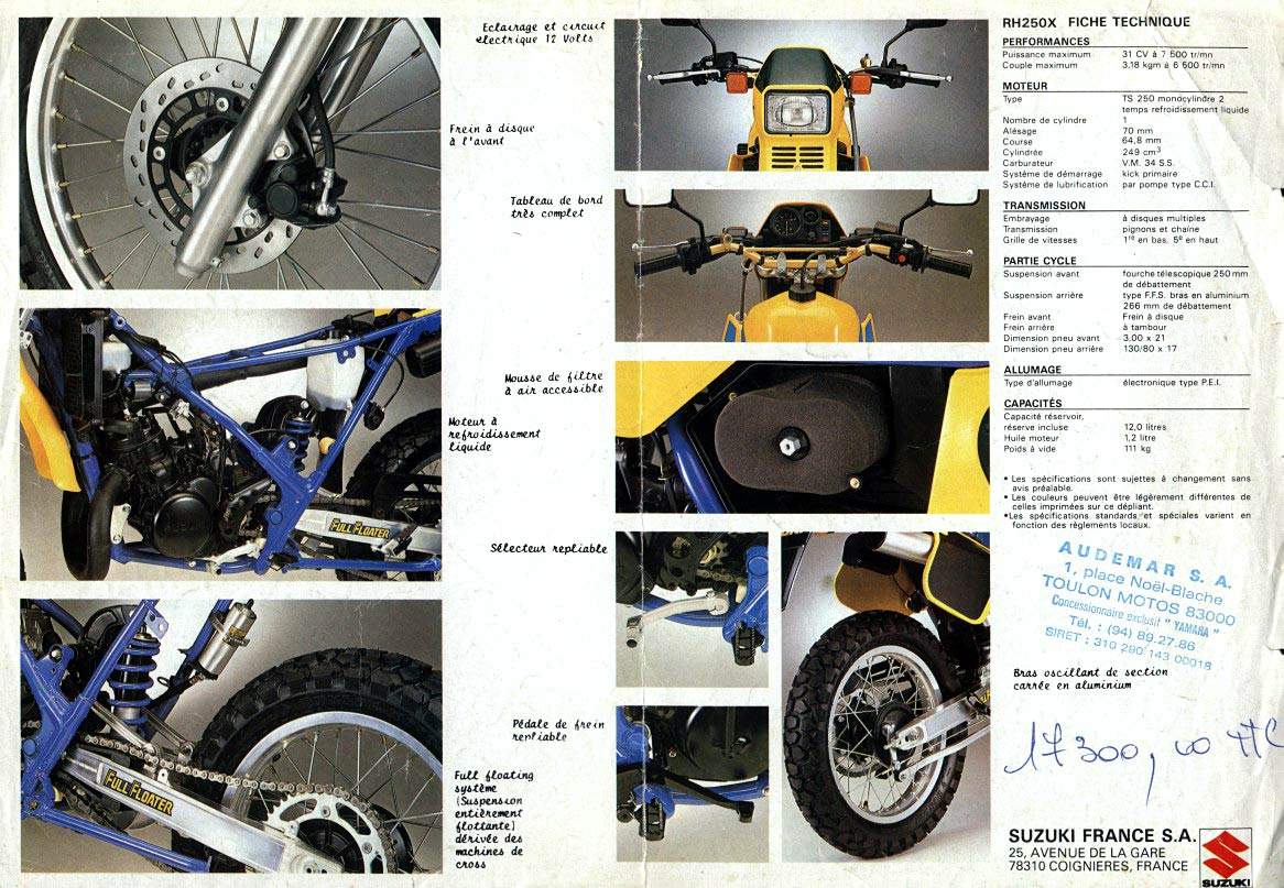Мотоцикл Suzuki TS 250X 1985 фото