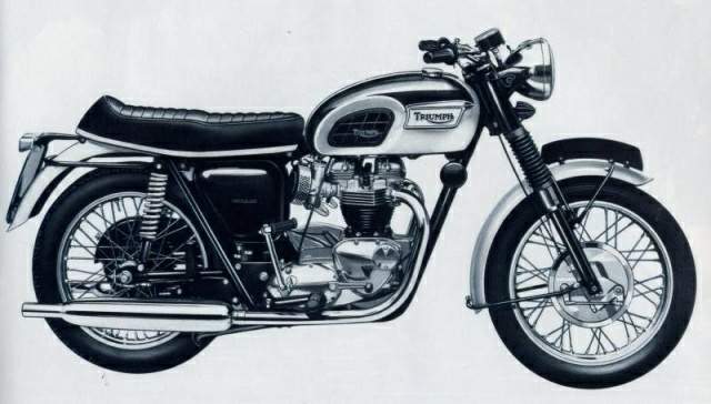 Мотоцикл Triumph Bonneville 650 T120 1968 фото