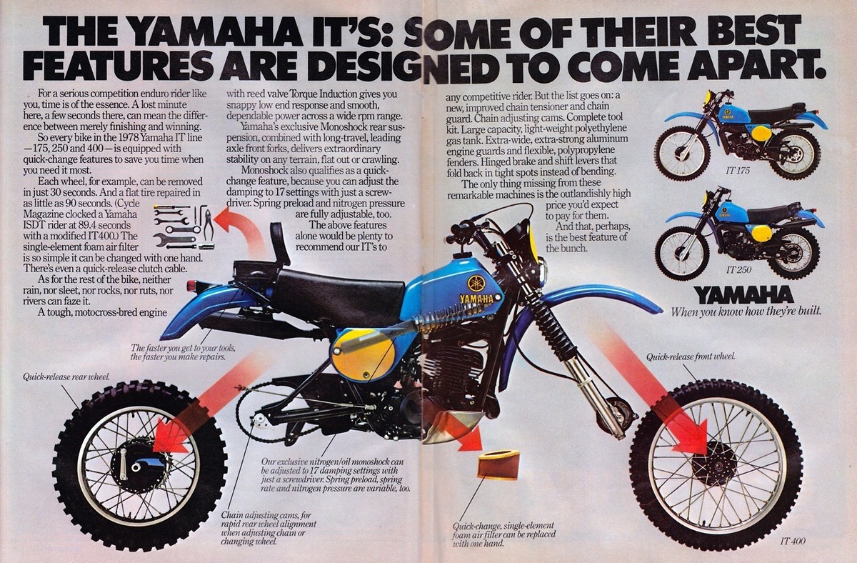 Мотоцикл Yamaha IT 250 1980 фото