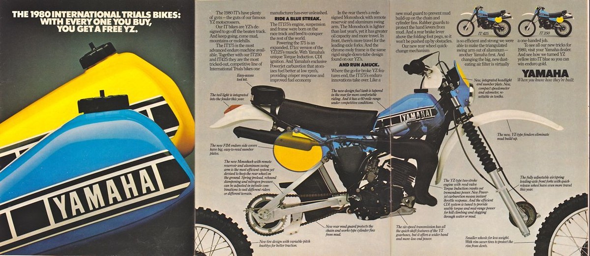 Мотоцикл Yamaha IT 425 1980 фото