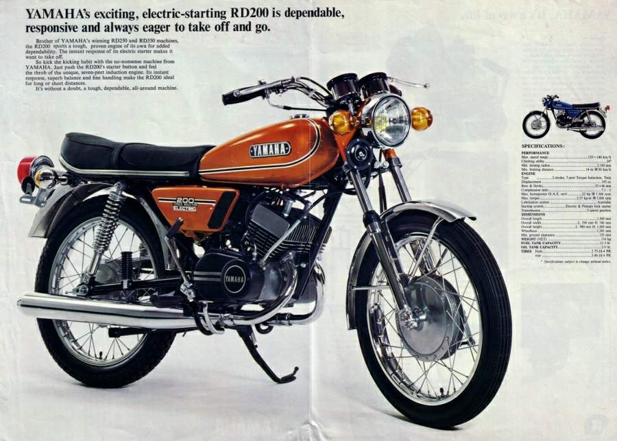 Мотоцикл Yamaha RD 200 1974