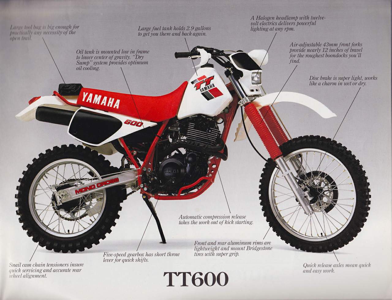 Мотоцикл Yamaha TT 600 1985 фото