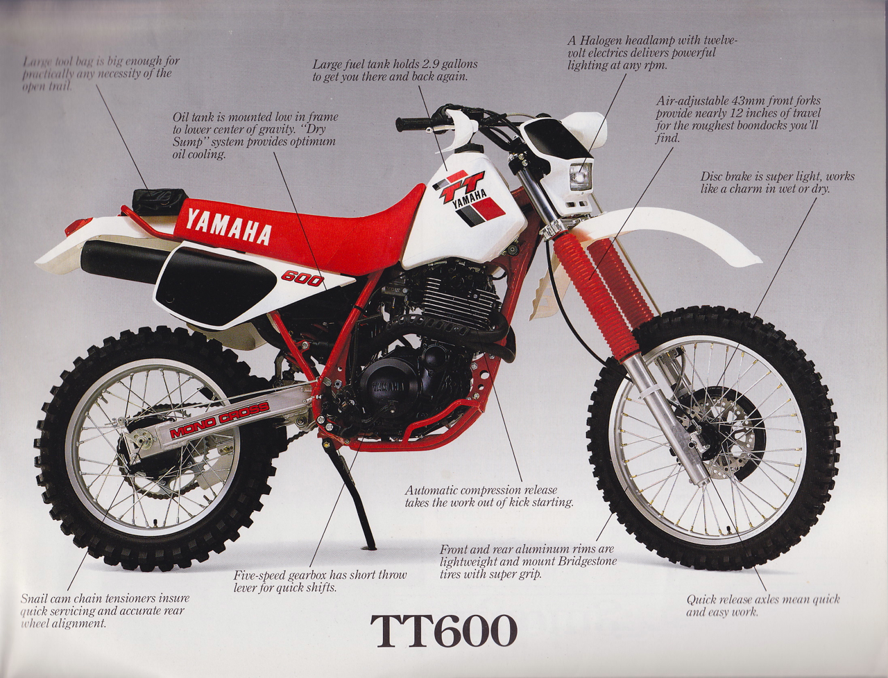 Мотоцикл Yamaha TT 600 1986 фото
