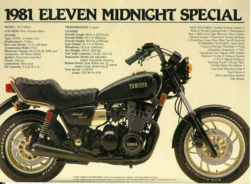 Мотоцикл Yamaha XS 1100 LG Midnight Special 1982 фото