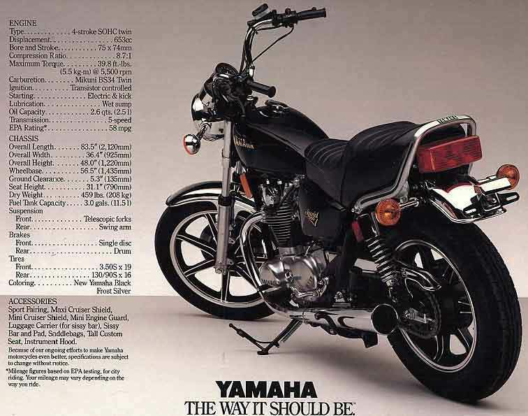 Мотоцикл Yamaha XS 650 Special 1982 фото